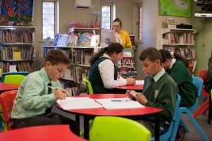 St Francis Xavier Catholic Primary School Ashbury - students in library doing school work